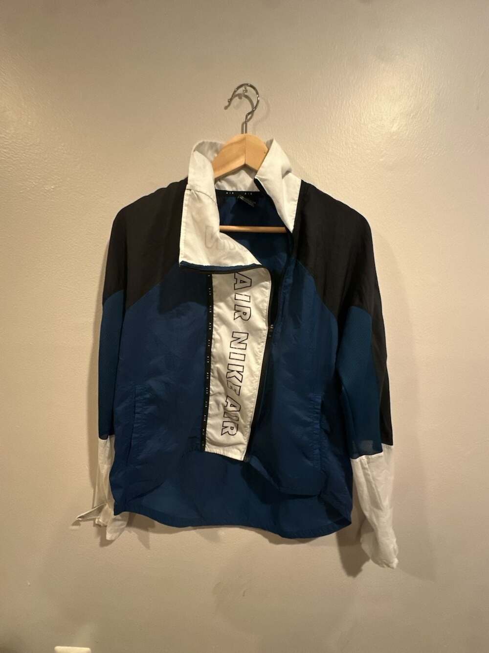 Nike Air Running Jacket Size S Blue Black White
